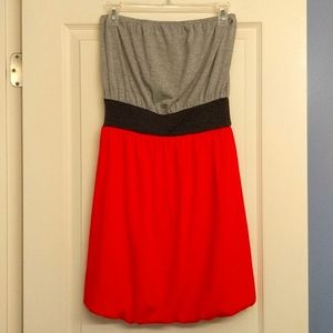 Maurices S Bubble Sundress Grey/Red